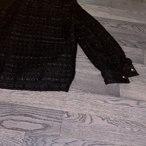 Zara TEXTURED WEAVE OVERSIZED WOOL BLEND JACKET - Picture 16 of 17